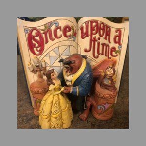 Jim Shore Disney Beauty and the beast story book figurine Love Endures